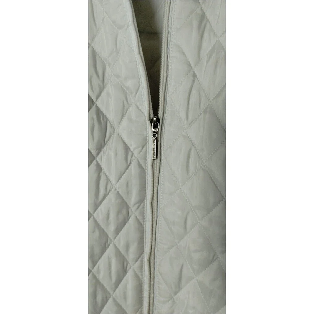 WeatherProof White and Grey and White Lightweight Puffer Athletic Jacket Size‎ M